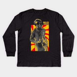 Retro Miles Davis Kids Long Sleeve T-Shirt